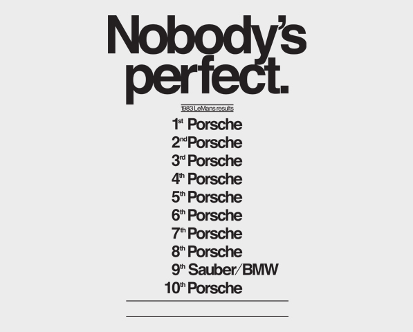 Porsche 1983 Nobody's Perfect